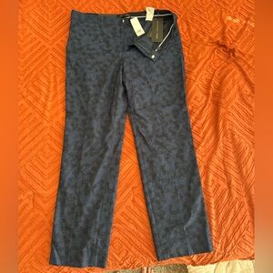 Banana Republic Navy Patterned Trousers